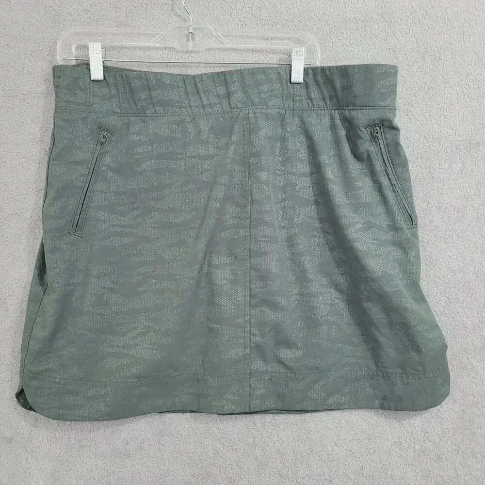 Orvis XXL Gray Camouflage Skort With Pockets & Mesh Lining 23PT